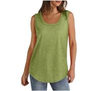 Vests for Women Square Neck Summer Tops Ladies Pleated Sleeveless Tank Ladies Camisole Top Running Vest Loose Fit Workout T Shirts Casual Tanks