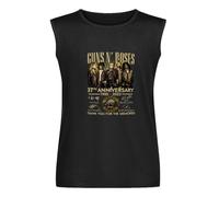 Vests Guns N’ Roses 35th Anniversary 19852020 for Men Activewear Sleeveless Tops Black XXL