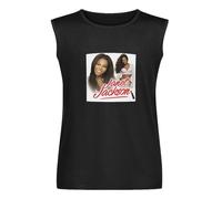 Vests Janet Jackson Ms. Jackson Lipstick Music Inspired Activewear Sleeveless Tops Black L