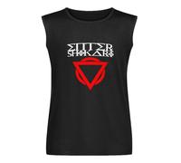 Vests Men's Enter Shikari Rock Prints O Neck Activewear Sleeveless Tops Black 3XL