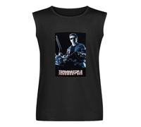 Vests Terminator 2 Judge Ment Day Arnold Schwarzenegger Movie Activewear Sleeveless Tops Black XXL