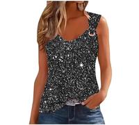 Vests Tops for Women UK Casual Summer Basic Sleeveless Tank Top Love Heart Print Blouse Loose Fit Going Out Top Longline V Neck Tee Clearance