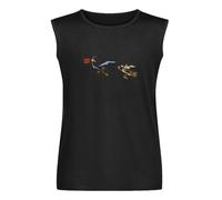 Vests Wile E Coyote & The Road Runner Mens Black Unisex Activewear Sleeveless Tops Black XXL