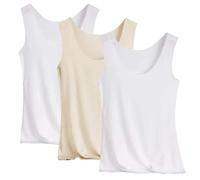 Vests Women's Tank Top, Pack of 3, Tank Top, Undershirt, Crop Top, Stretch, Sleeveless, Ice Silk Tank Top, Basic Spaghetti Straps Camisole Top for Women and Girls, T-Shirt Top, M-4XL, Z19, XL