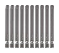 VESTTIO Hex Allen Wrench Long Screwdriver Bit Set H6 6mm Metric Drill Bit 10PCS 1/4 Inch Hex Shank 3 Inch/75 mm Length S2 Steel with Magnetic for Power Screwdriver Drill Impact Driver Repair Toolkit