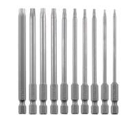 VESTTIO Security Torx Bit Set 11PCS 1/4 Inch Hex Shank 4 Inch/100 mm Length S2 Steel Tamper Proof Star Bit Set with Magnetic for Power Screwdriver Drill Impact Driver
