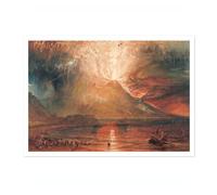 Vesuvius In Eruption Joseph Mallord William Turner Print, Classic Art Painting Print, Romanticism Art Exhibition Wall Art, Vintage Home Decor Picture, A3 (Print Only) - 42x29.7cm