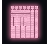 Vesvory 21 Pieces Waterproof Reflective Stickers Warning Stickers for Cars Bicycle Frame Protection Tape Night Reflective Sticker for Car Motorcycle Bicycles Helmets Scooter (pink)
