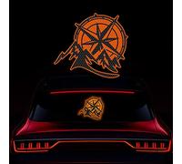 Vesvory 2pcs Off Road Decals for Cars, Reflective Compass Decal, Adventure Sticker for Car, Compass Vinyl Decal Sticker for Car SUV Windows Walls Laptop (Orange)