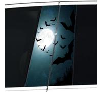 Vesvory Gothic Bat Car B Pillar Sticker, Spooky Halloween Haunted Castle Cemetery Bats Vinyl Decals, Horror Automotive Center Pillar Decor Accessories (Sky Bat)