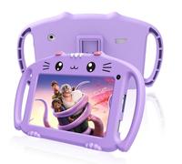 VESWWE Kids Tablet Android 7 In Toddler Table for Kids with WiFi Quad Core 32G ROM 128GB Extendable Parental Control Dual Camera Shockproof Case(Purple)