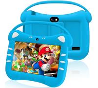 VESWWE Toddler Tablet for Kids 7 Inch Kids Tablet Android with WiFi Dual Camera Bluetooth Parental Control Shockproof Case Educational Games 32GB ROM ages 3-14 year old (Blue)