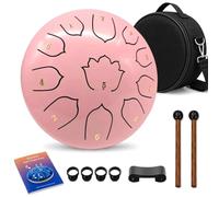 Vesyman 8.5-Inch 11-Note Steel Tongue Drum, Rain Drum for Outside & Garden