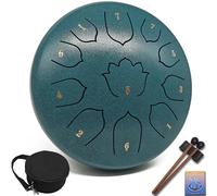 Vesyman 8.5-Inch Rain Drum for Outside & Garden, 11-Note Steel Tongue Drum