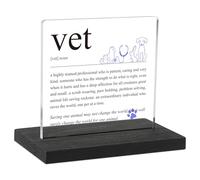 Vet Appreciation Gifts, Vet Gifts for Men Women, Thank You Gifts for Vet, Vet Definition Home Office Desk Décor Sign, DSF261