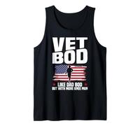 Vet BOD Like A Dad with More Knee Pain Veteran US Patriotic Tank Top