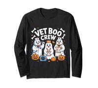 Vet Boo Crew Cute Halloween Ghost Pet Doctor Pumpkin Long Sleeve T-Shirt