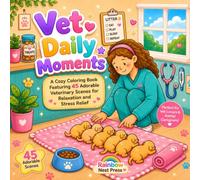 Vet Daily Moments: A Cozy Coloring Book Featuring 45 Adorable Veterinary Scenes for Relaxation and Stress Relief