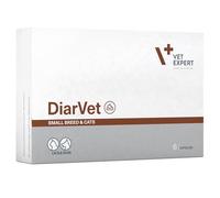 Vet Expert DiarVet Small Breed & Cats, 6 Capsules, Digestive Supplement for Diarrhoea Relief