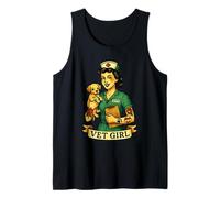 Vet Girl Old School Pin-Up Style Medical Professional Tank Top