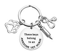 Vet Keyring Veterinarian Gift Keychain Veterinary Student Gift These Keys Belong to an Awesome Vet Nurse Gift for Vet Tech Appreciation Gift for Vet Technician Christmas Birthday Graduation Gift