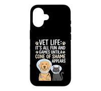 Vet Life Cone Of Shame Appears Case for iPhone 16