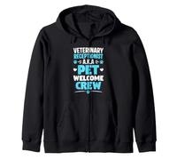 Vet Receptionist Veterinary Front Desk Zip Hoodie