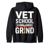 Vet School Grind Veterinary Student Study Zip Hoodie
