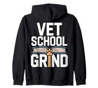 Vet School Grind Veterinary Student Study Zip Hoodie