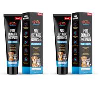 Vet Strength Pure Enzymatic Dog & Cat Toothpaste | 100g Beef Flavour | Enzyme Pet Toothpaste for Tartar Removal, Bad Breath, Teeth Cleaning | Safe for Puppies & Kittens (Pack of 2)