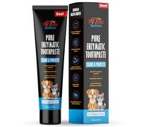 Vet Strength Pure Enzymatic Dog & Cat Toothpaste | 100g Beef Flavour | Enzyme Pet Toothpaste for Tartar Removal, Bad Breath, Teeth Cleaning | Safe for Puppies & Kittens