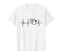 Vet Student Heartline Veterinary Medicine for Veterinarian Value Graphic T-Shirt