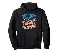 Vet Tech Animal Mom Night Veterinary Technician Life Lover Pullover Hoodie