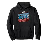 Vet Tech Coworkers Bite Worth Animal Lover Humor Veterinary Pullover Hoodie