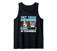 Vet Tech Degree in Progress Funny Veterinary Technician Tank Top