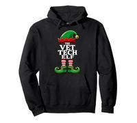 Vet Tech Elf Christmas Matching Family Elf Squad Xmas Pullover Hoodie