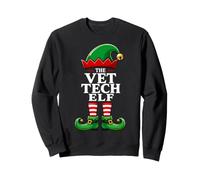 Vet Tech Elf Christmas Matching Family Elf Squad Xmas Sweatshirt