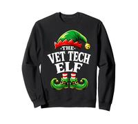 Vet Tech Elf Christmas Matching Family Elf Squad Xmas Sweatshirt