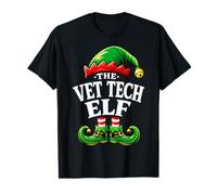 Vet Tech Elf Christmas Matching Family Elf Squad Xmas Value Graphic T-Shirt