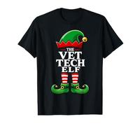 Vet Tech Elf Christmas Matching Family Elf Squad Xmas Value Graphic T-Shirt
