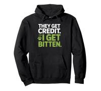 Vet Tech Gets Bitten Credit Funny Veterinary Technician Pullover Hoodie