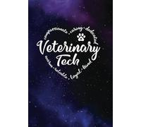 Vet Tech Gifts - a Blank Lined Journal with Heart Words, Great for Showing Your Appreciation: Purple and Blue Universe design