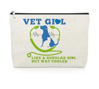 Vet Tech Gifts for Women Veterinarian Appreciation Gift Makeup Bag Veterinary Nurse Assistant Animal Lover Gift Funny Veterinary Gifts for Veterinarians Cosmetic Bag Graduation Birthday Travel Pouch