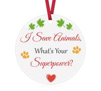 Vet Tech Gifts Veterinary Gifts Ceramic Ornament Veterinarian Appreciation Gifts Vet Tech Week Gifts Animal Rescue Gift Christmas Ornament Veterinarian Graduation Gift Retirement Gift for Veterinarian