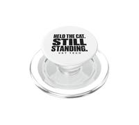 Vet Tech Held The Cat Still Standing Animal Care Humor PopSockets PopGrip for MagSafe