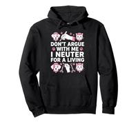 Vet Tech I Neuter For A Living Floral Pullover Hoodie