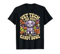 Vet Tech I See What The Candy Bowl Does Veterinary Halloween T-Shirt