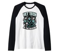 Vet Tech in The Making Veterinary Student Pet Care Raglan Baseball Tee
