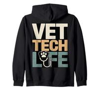 Vet Tech Life Veterinary Technician Week Pride Zip Hoodie
