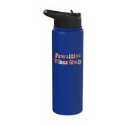 Vet Tech Pawsitive Vibes Veterinarian Veterinary Assistant Stainless Steel Insulated Water Bottle